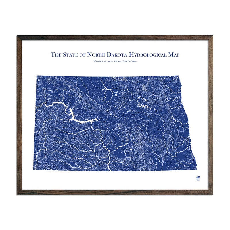 North Dakota Hydrological Map - Muir Way - Hydrology