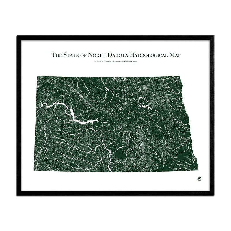 North Dakota Hydrological Map - Muir Way - Hydrology