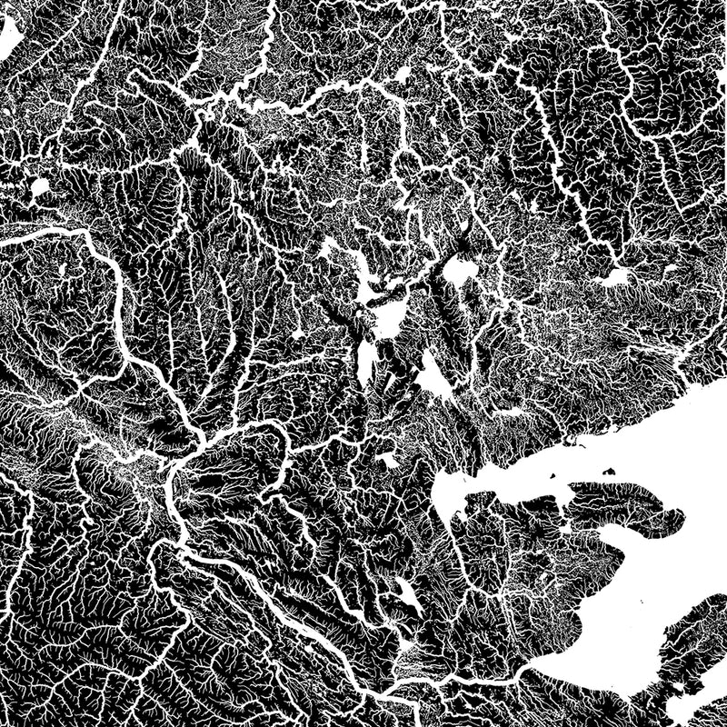 Northwest Territories Hydrological Map - Muir Way - Hydrology