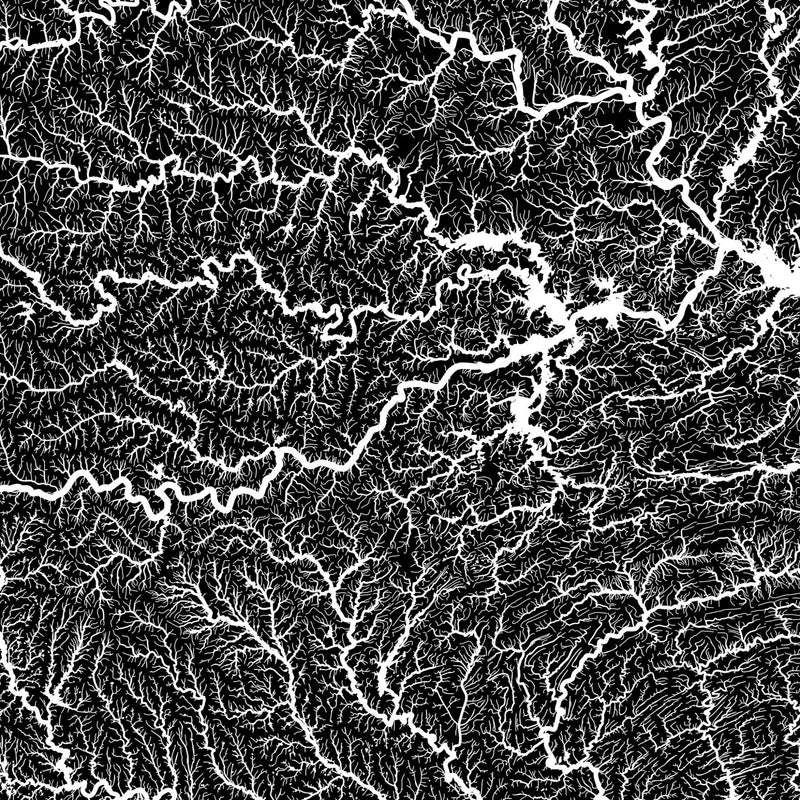 Oklahoma Hydrological Map - Muir Way - Hydrology