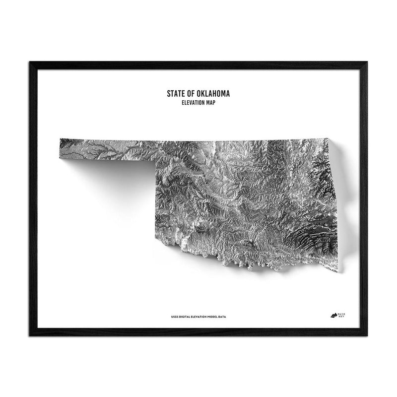 Oklahoma Elevation Map - Muir Way - Elevation