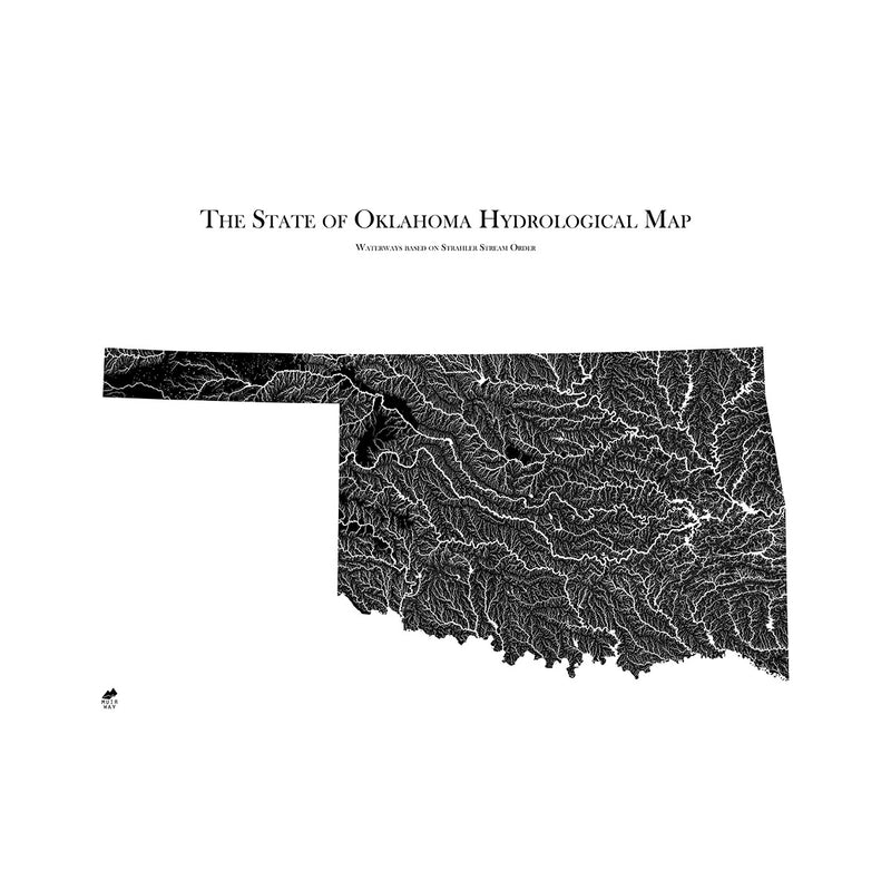Oklahoma Hydrological Map - Muir Way - Hydrology