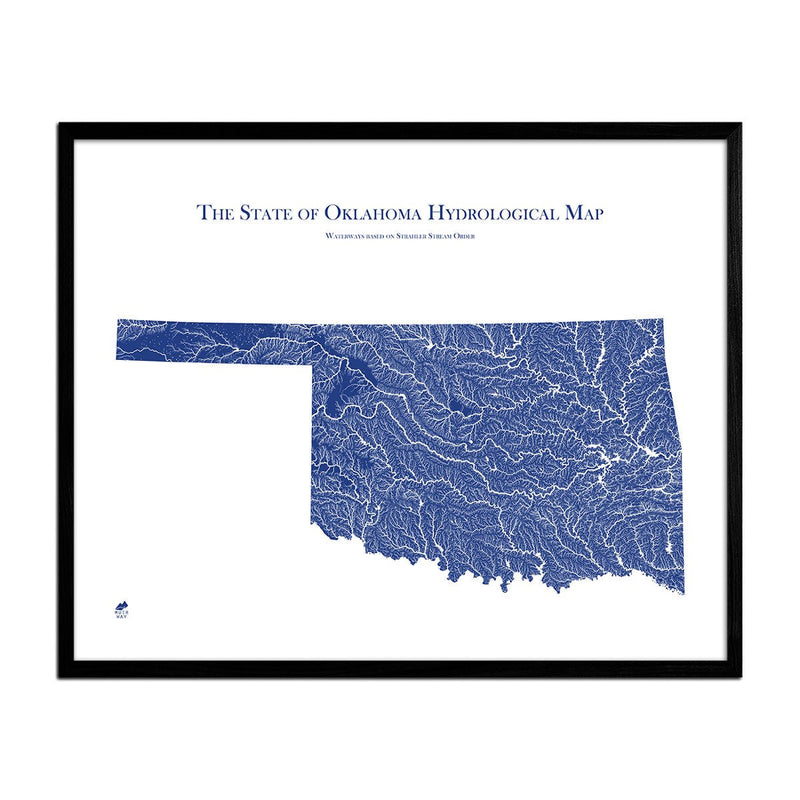 Oklahoma Hydrological Map - Muir Way - Hydrology