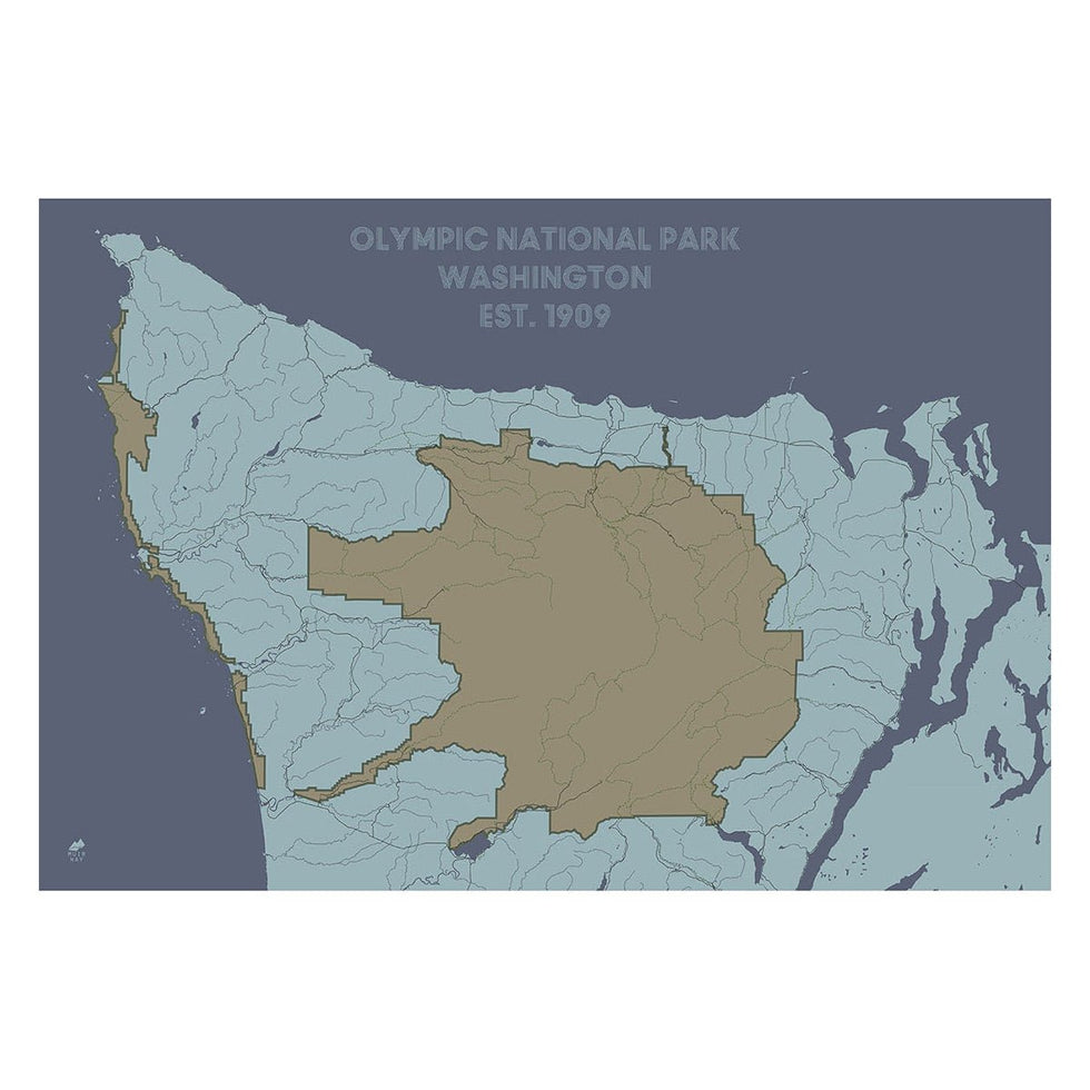 Olympic National Park Poster National Park Map Muir Way olympic-national-park-poster-national-park-map-muir-way
