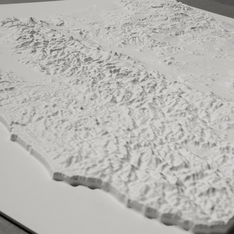 Oregon 3D Raised Relief Map