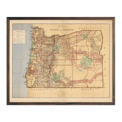 Oregon State 1876 Map - Muir Way
