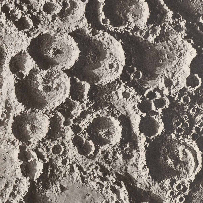 1874 Overlapping Moon Craters Print - Muir Way - Astronomy