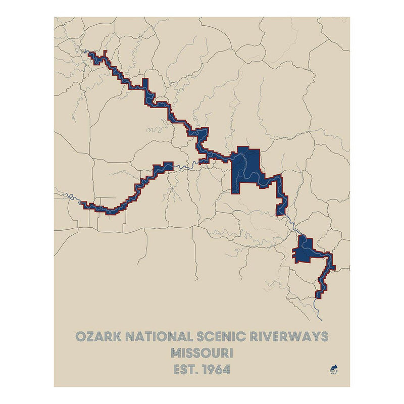 Ozark National Scenic Riverways Map - Muir Way - National Park
