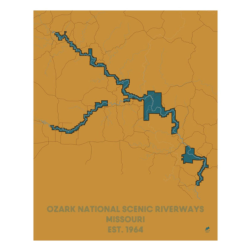 Ozark National Scenic Riverways Map - Muir Way - National Park