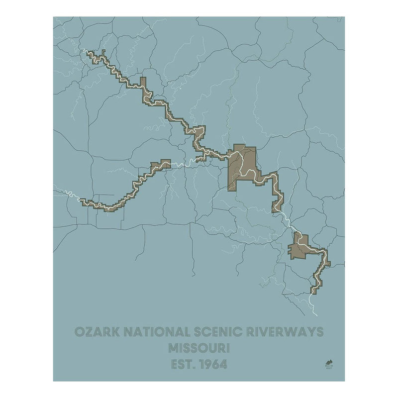 Ozark National Scenic Riverways Map - Muir Way - National Park