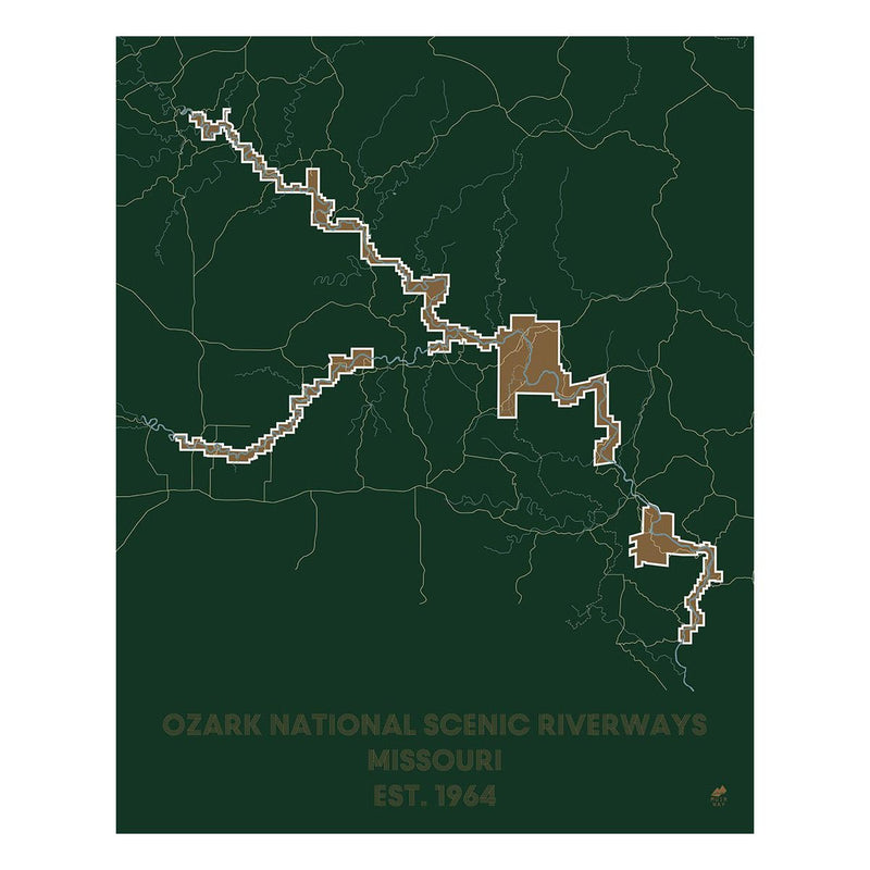 Ozark National Scenic Riverways Map - Muir Way - National Park