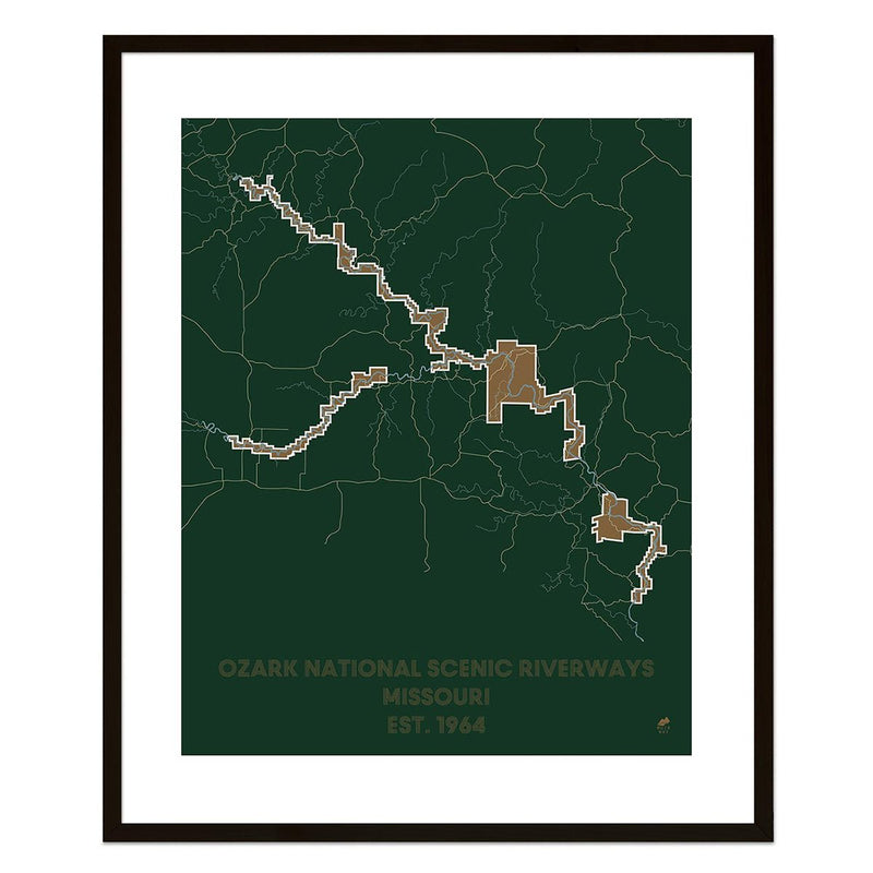 Ozark National Scenic Riverways Map - Muir Way - National Park