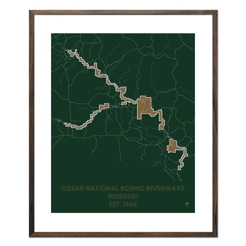 Ozark National Scenic Riverways Map - Muir Way - National Park