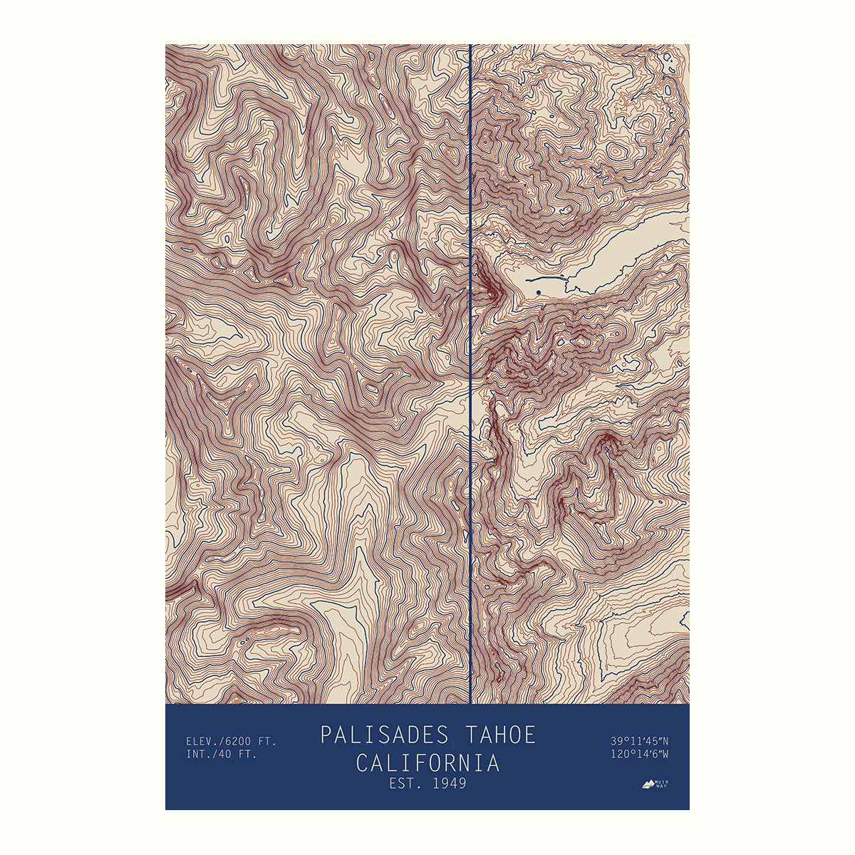 Palisades Tahoe, California - Muir Way - TOPO Series