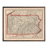 Vintage Map of Pennsylvania 1883