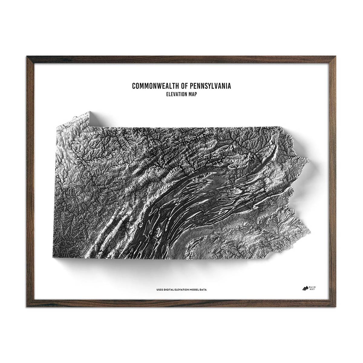 Pennsylvania Elevation Map