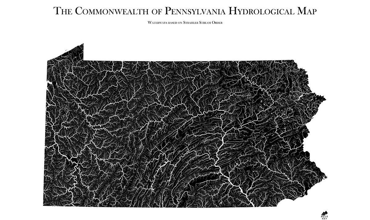 Pennsylvania Hydrological Map
