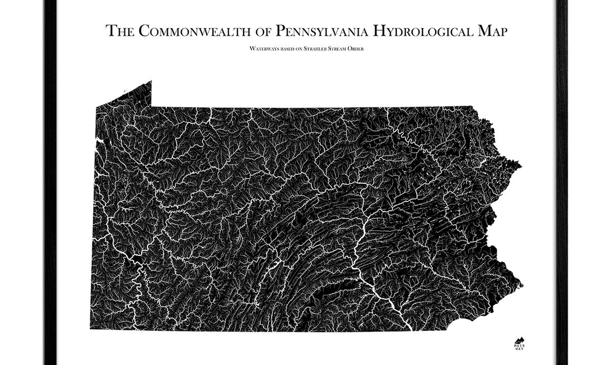 Pennsylvania Hydrological Map