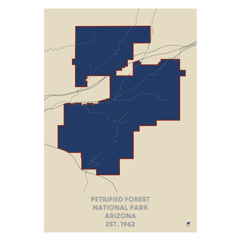 Petrified Forest National Park Map - Muir Way - National Park