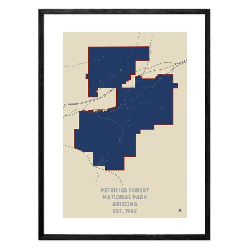 Petrified Forest National Park Map - Muir Way - National Park