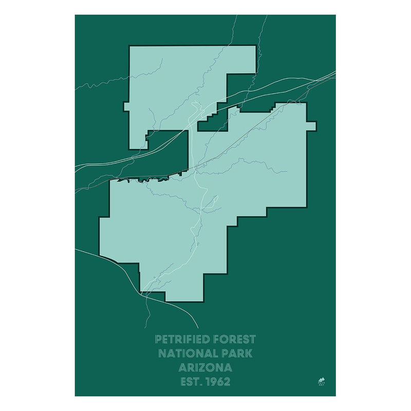 Petrified Forest National Park Map - Muir Way - National Park