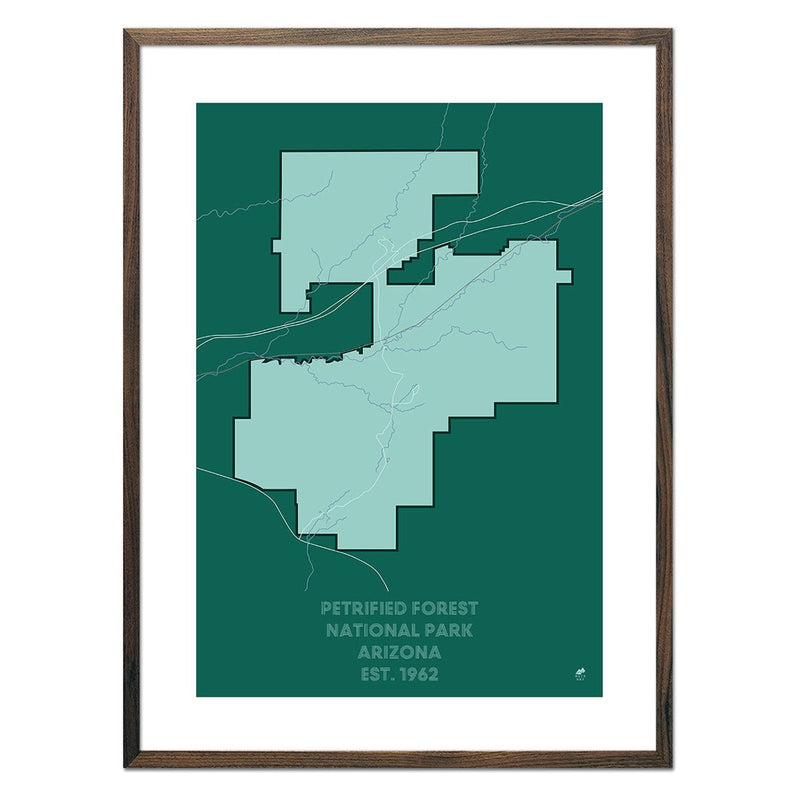 Petrified Forest National Park Map - Muir Way - National Park