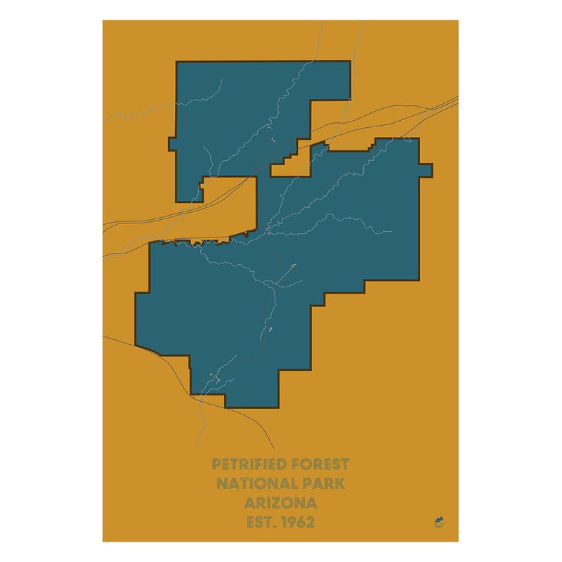 Petrified Forest National Park Map - Muir Way - National Park