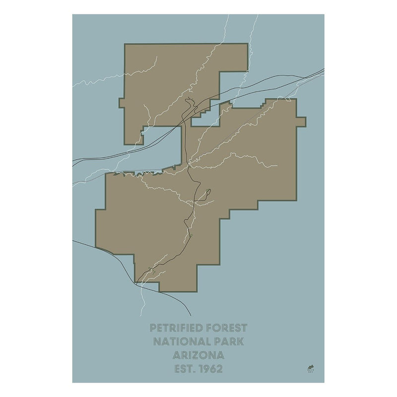Petrified Forest National Park Map - Muir Way - National Park