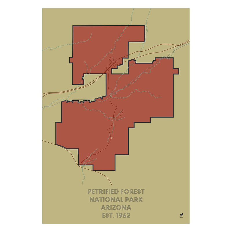 Petrified Forest National Park Map - Muir Way - National Park