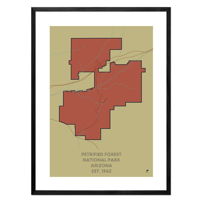 Petrified Forest National Park Map - Muir Way - National Park