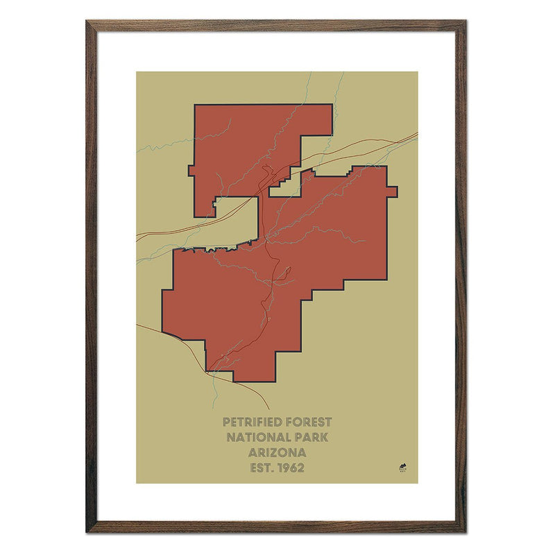 Petrified Forest National Park Map - Muir Way - National Park