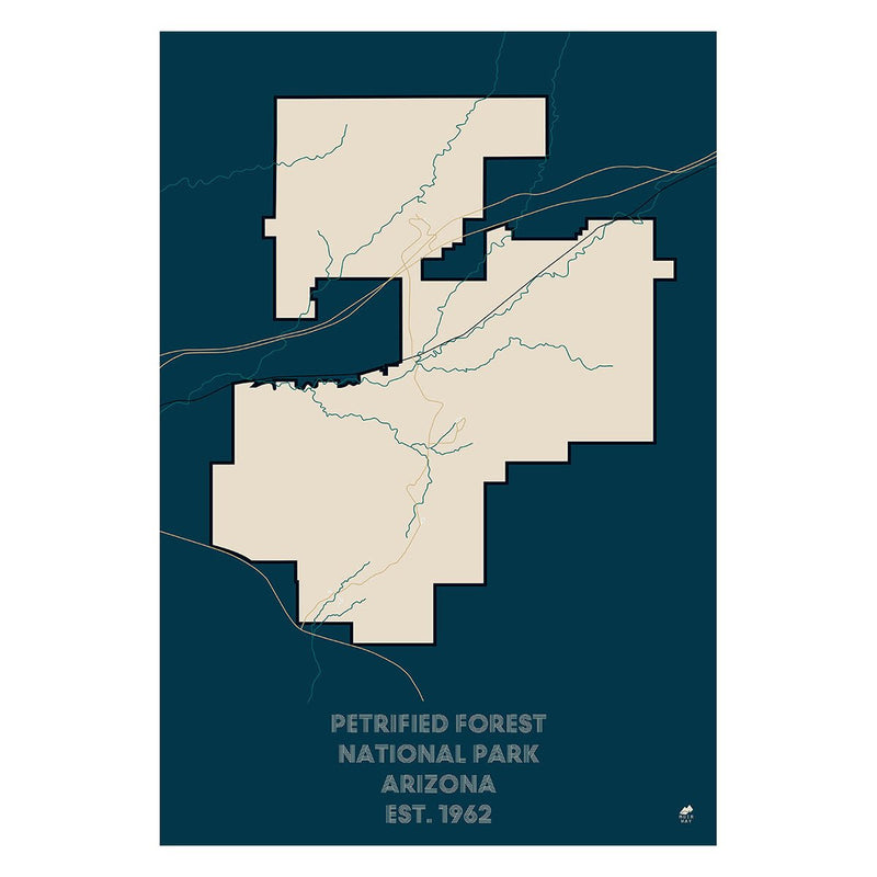 Petrified Forest National Park Map - Muir Way - National Park