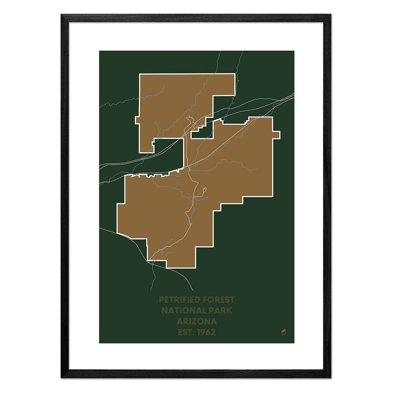 Petrified Forest National Park Map - Muir Way - National Park