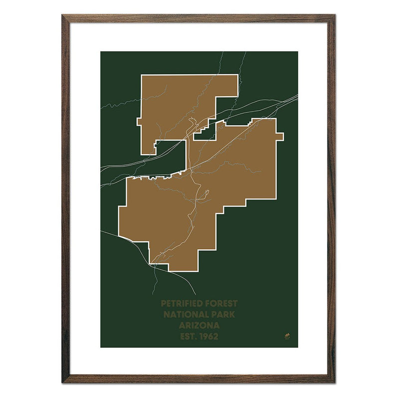 Petrified Forest National Park Map - Muir Way - National Park