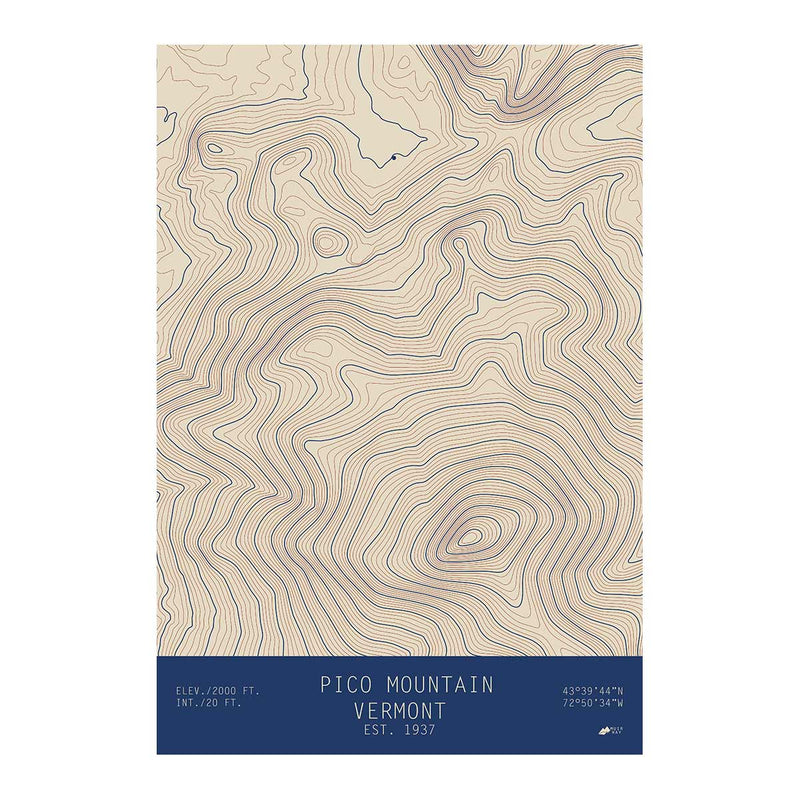Pico Mountain, Vermont - Muir Way - TOPO Series