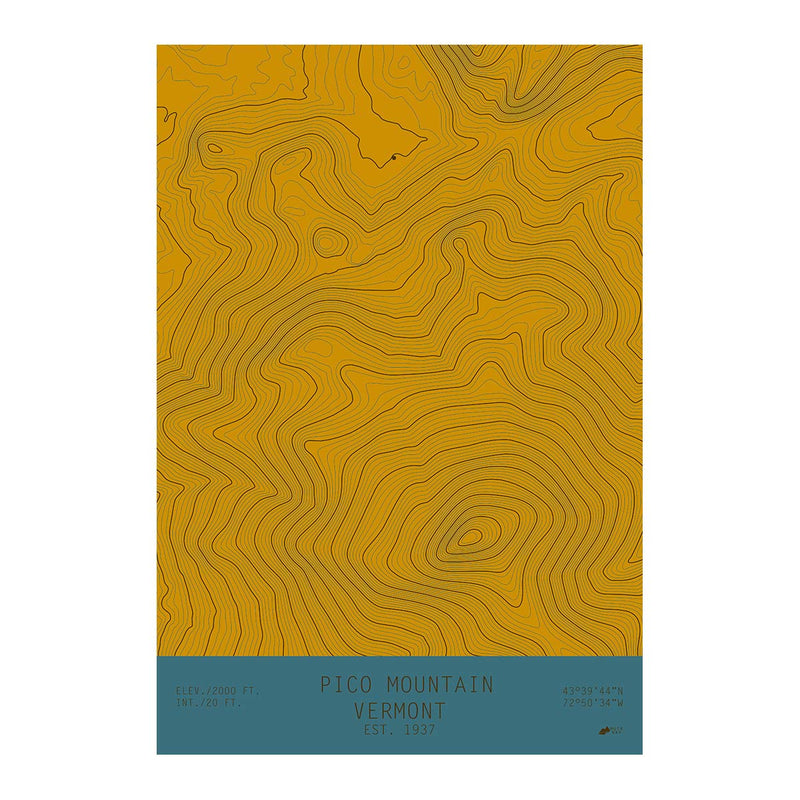 Pico Mountain, Vermont - Muir Way - TOPO Series