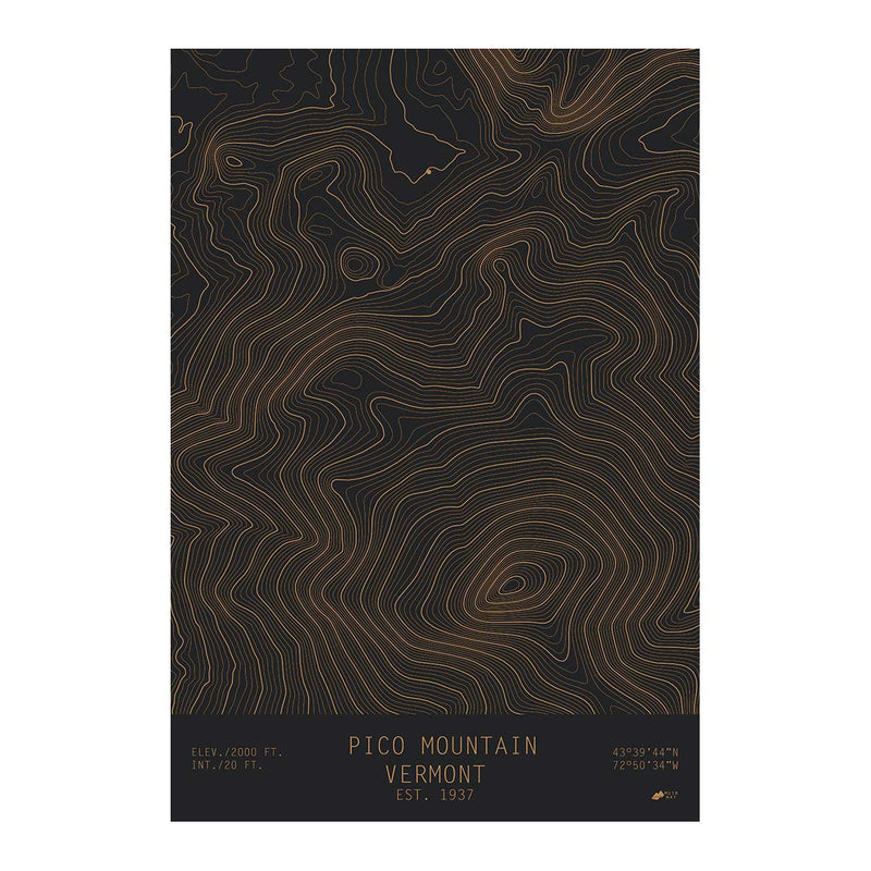 Pico Mountain, Vermont - Muir Way - TOPO Series