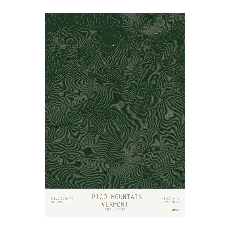 Pico Mountain, Vermont - Muir Way - TOPO Series