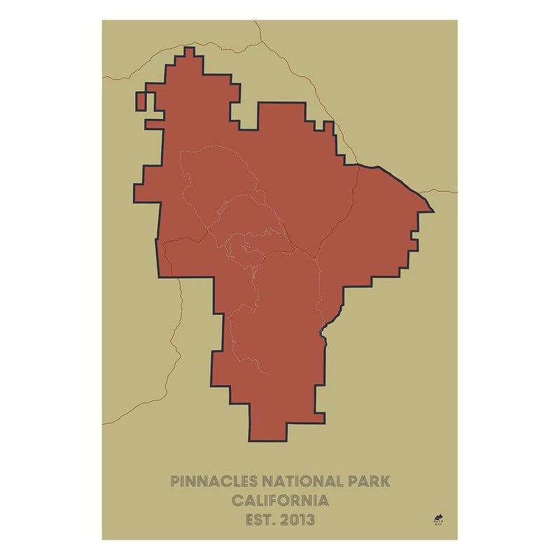 Pinnacles National Park Map - Muir Way - National Park