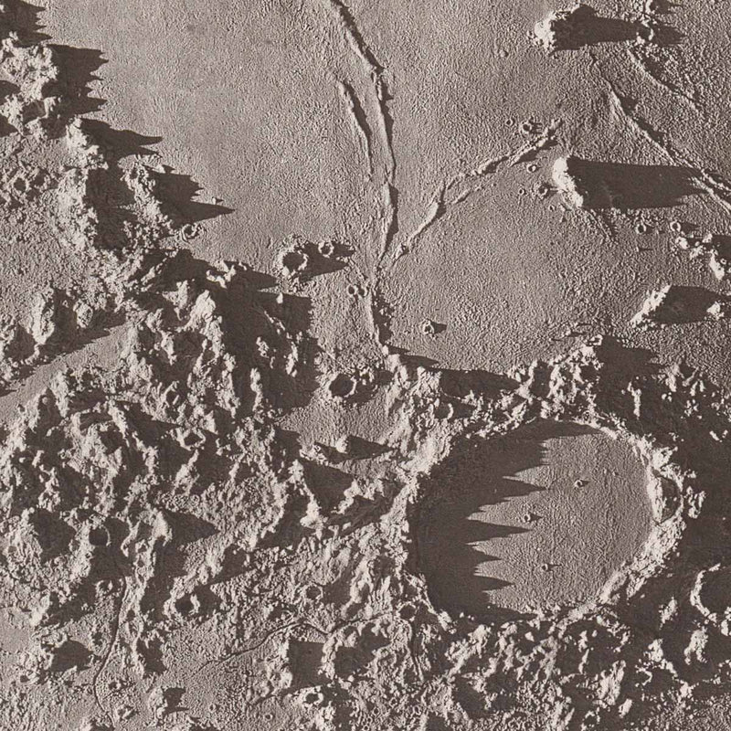 1874 Plato Crater Print - Muir Way - Astronomy