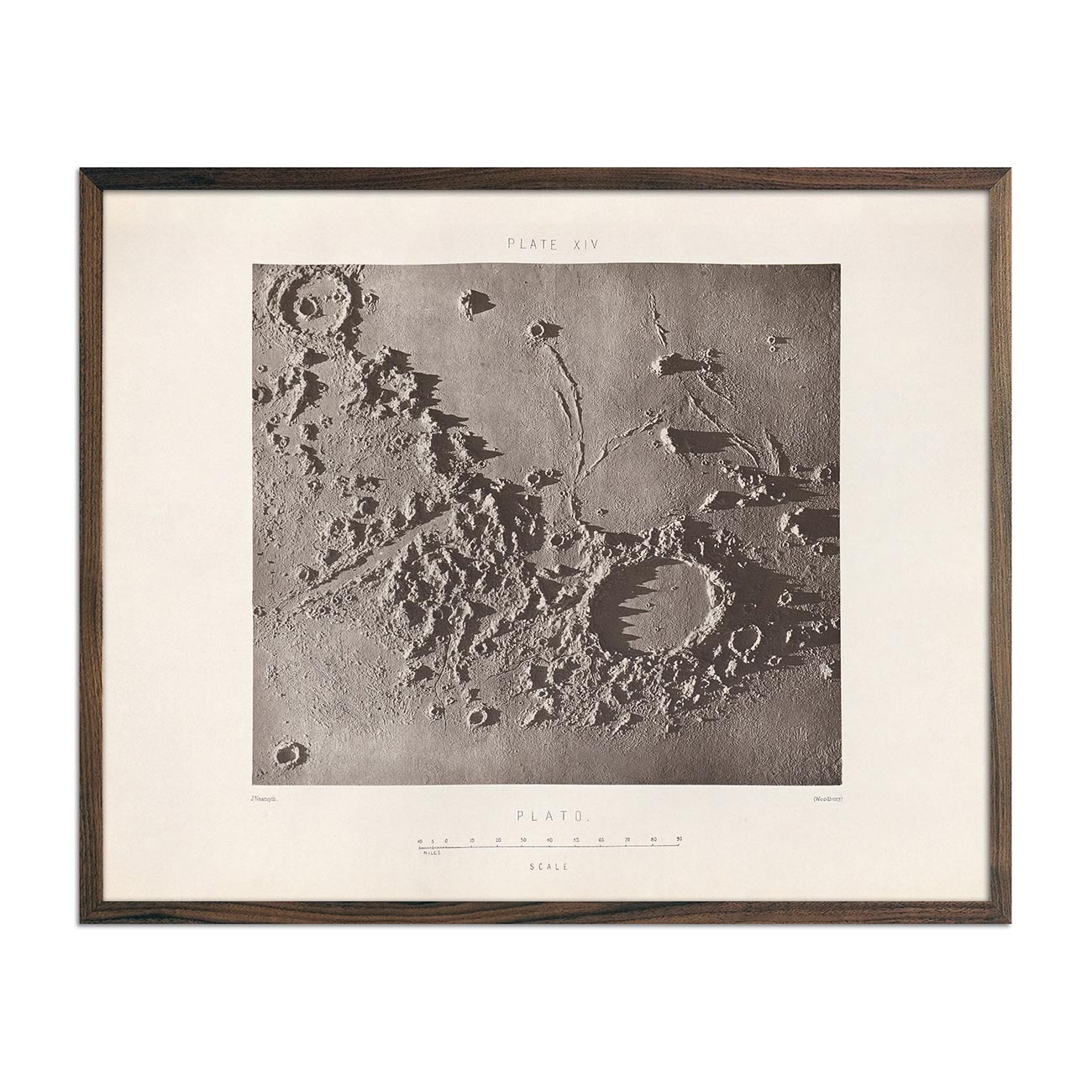 1874 Plato Crater Print