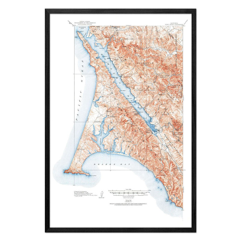 Point Reyes, CA 1951 USGS Map - Muir Way - Vintage Map