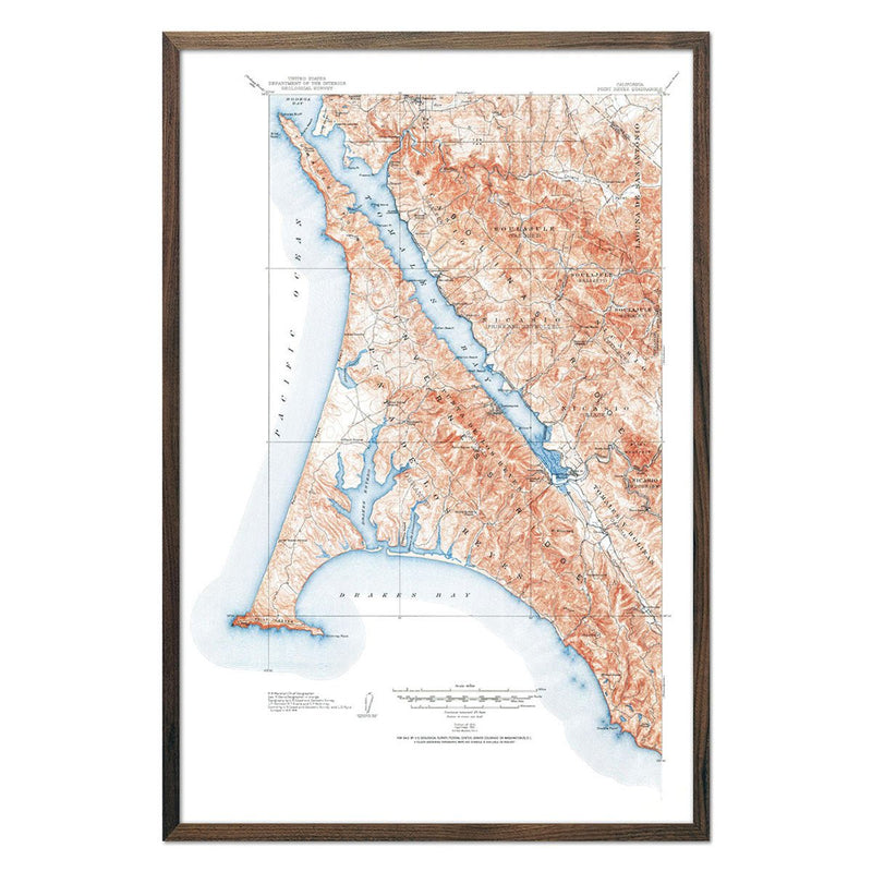 Point Reyes, CA 1951 USGS Map - Muir Way - Vintage Map