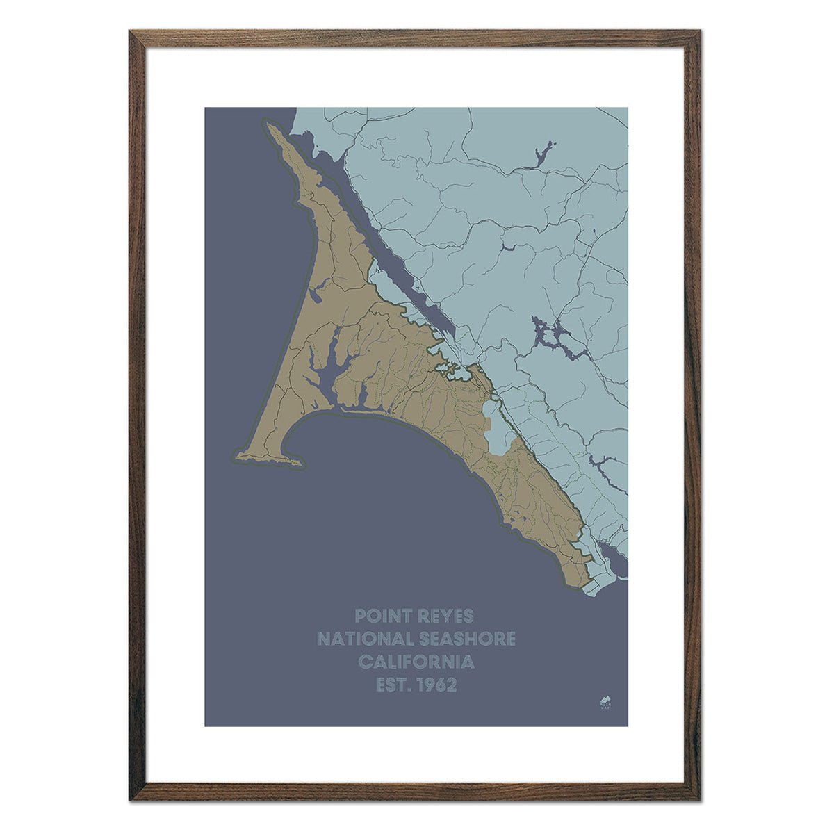 Point Reyes Ranch Map Point Reyes National Seashore Map Poster | Muir Way