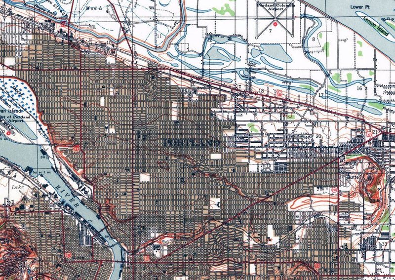 Portland, OR 1940 USGS Map - Muir Way - Vintage Map