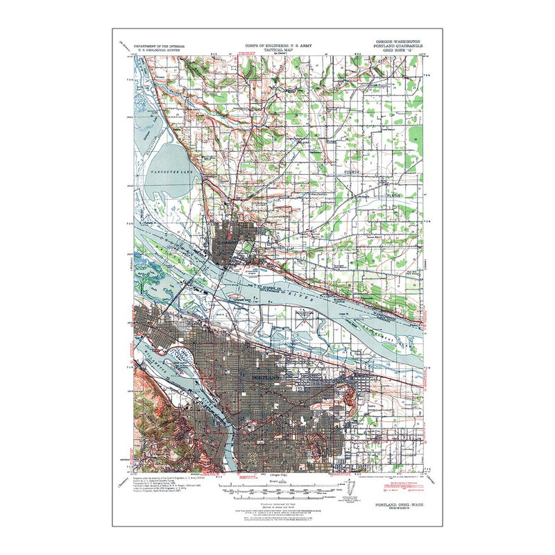 Portland, OR 1940 USGS Map - Muir Way - Vintage Map