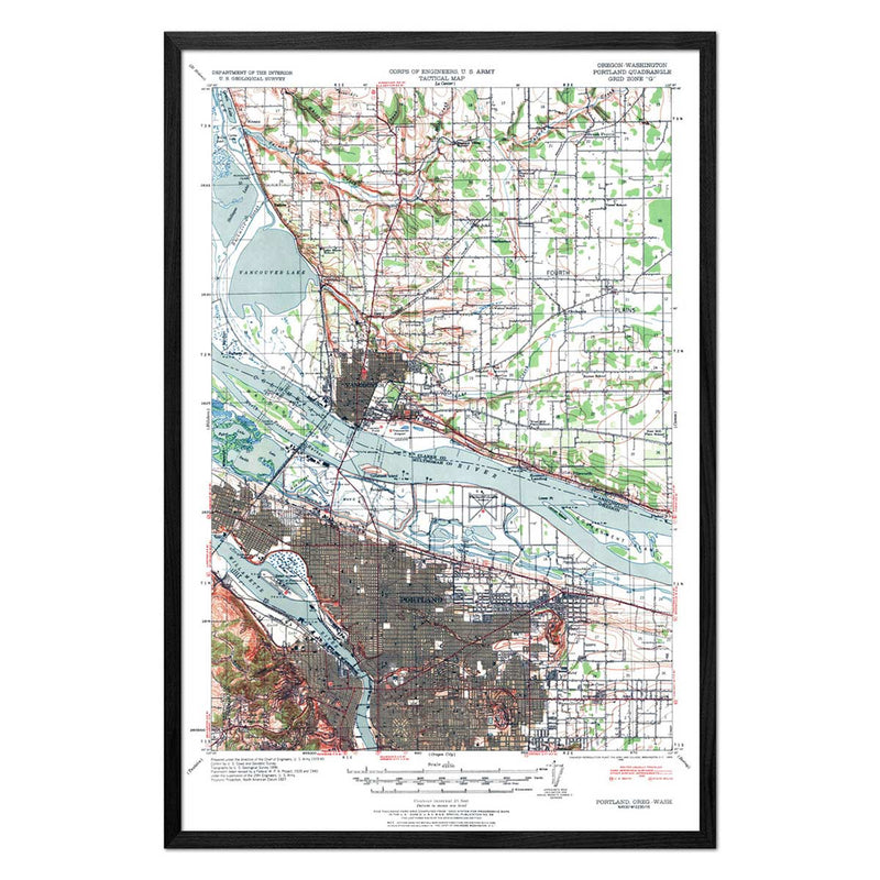 Portland, OR 1940 USGS Map - Muir Way - Vintage Map