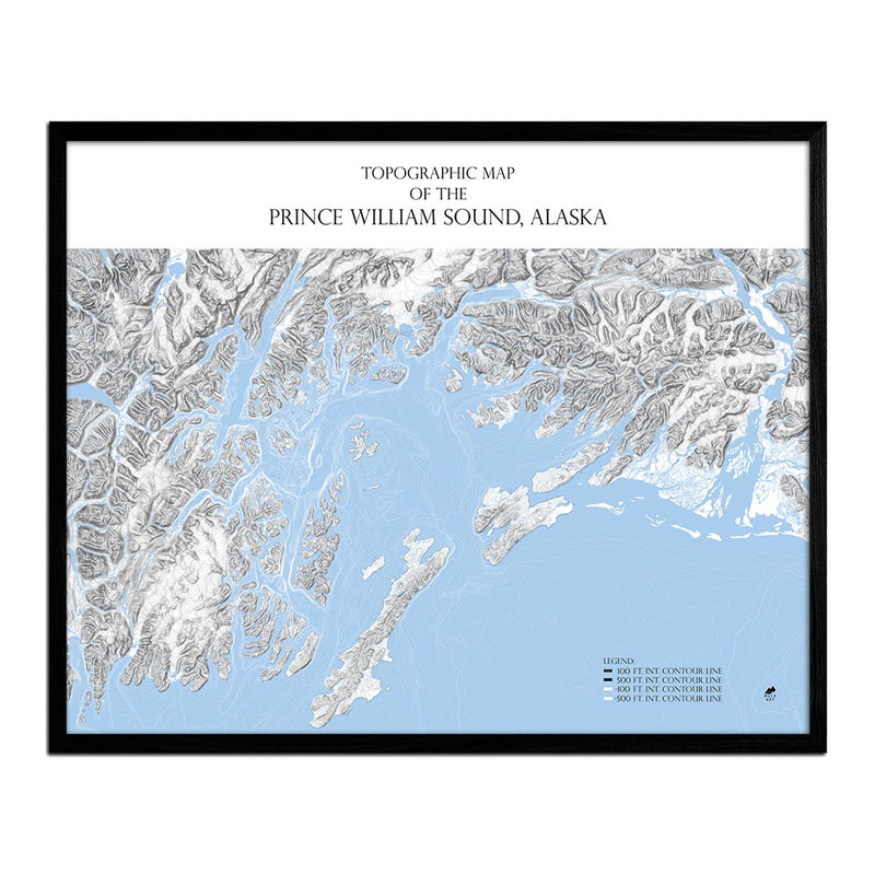 Prince William Sound, AK Map - Muir Way - Range Series