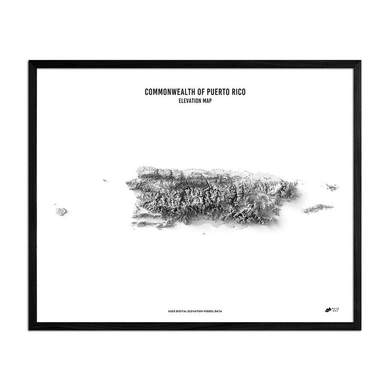 Puerto Rico Elevation Map - Muir Way - Elevation