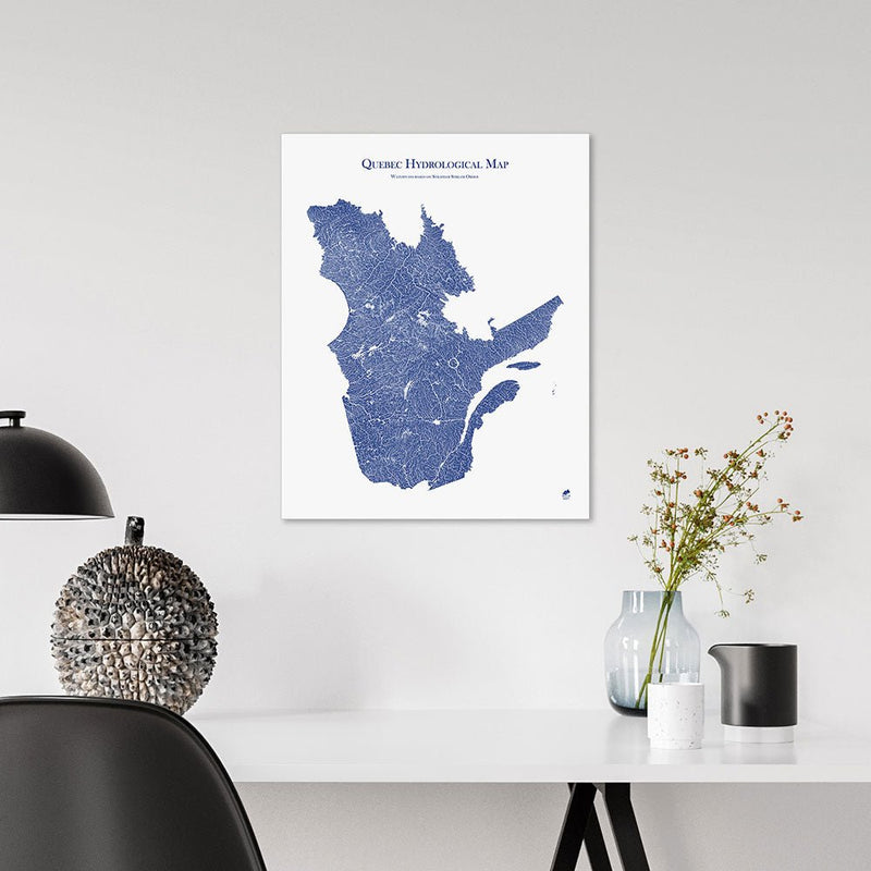 Quebec Hydrological Map - Muir Way - Hydrology